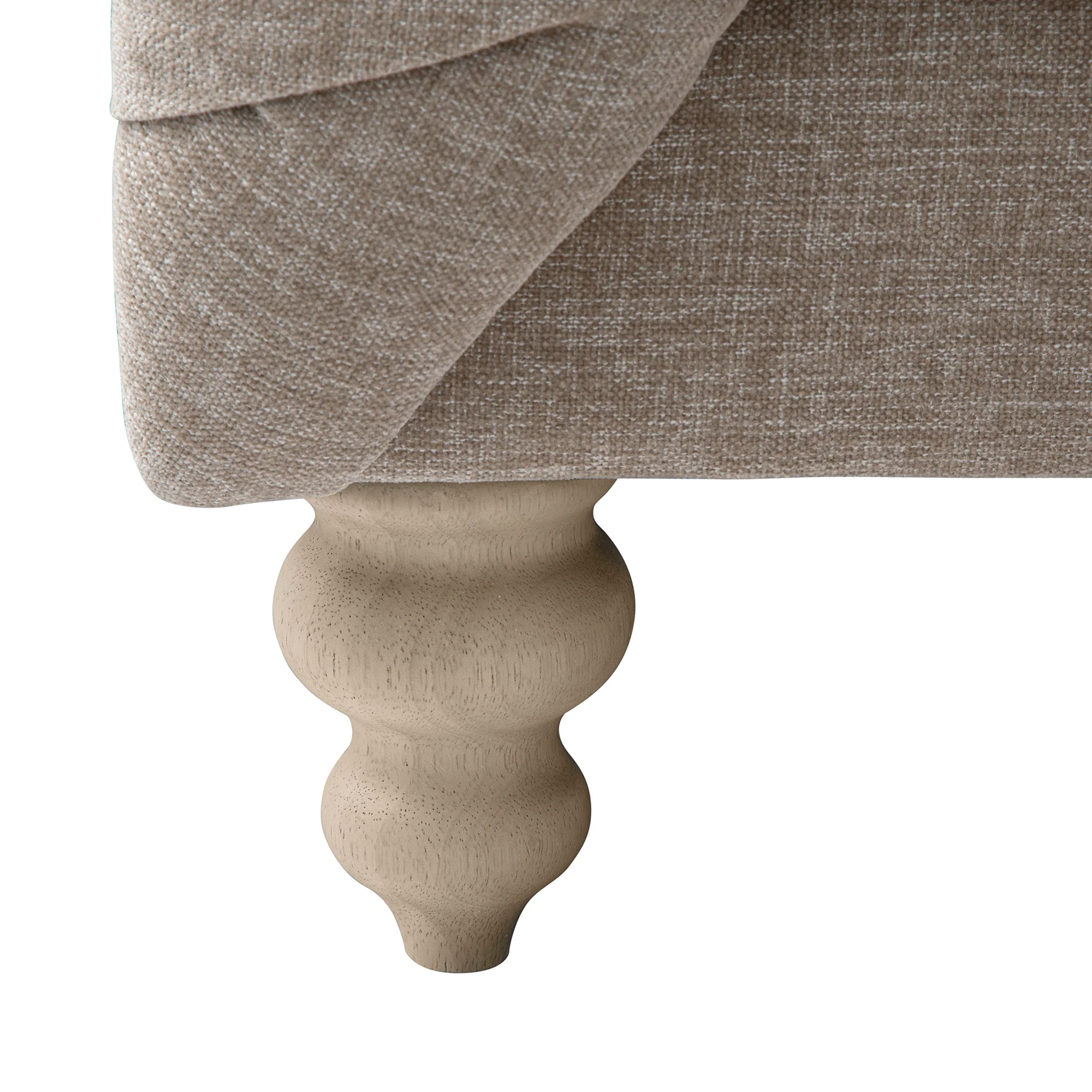 Ashby Chesterfield 2-Seater Sofa, Taupe Chenille - Image 17