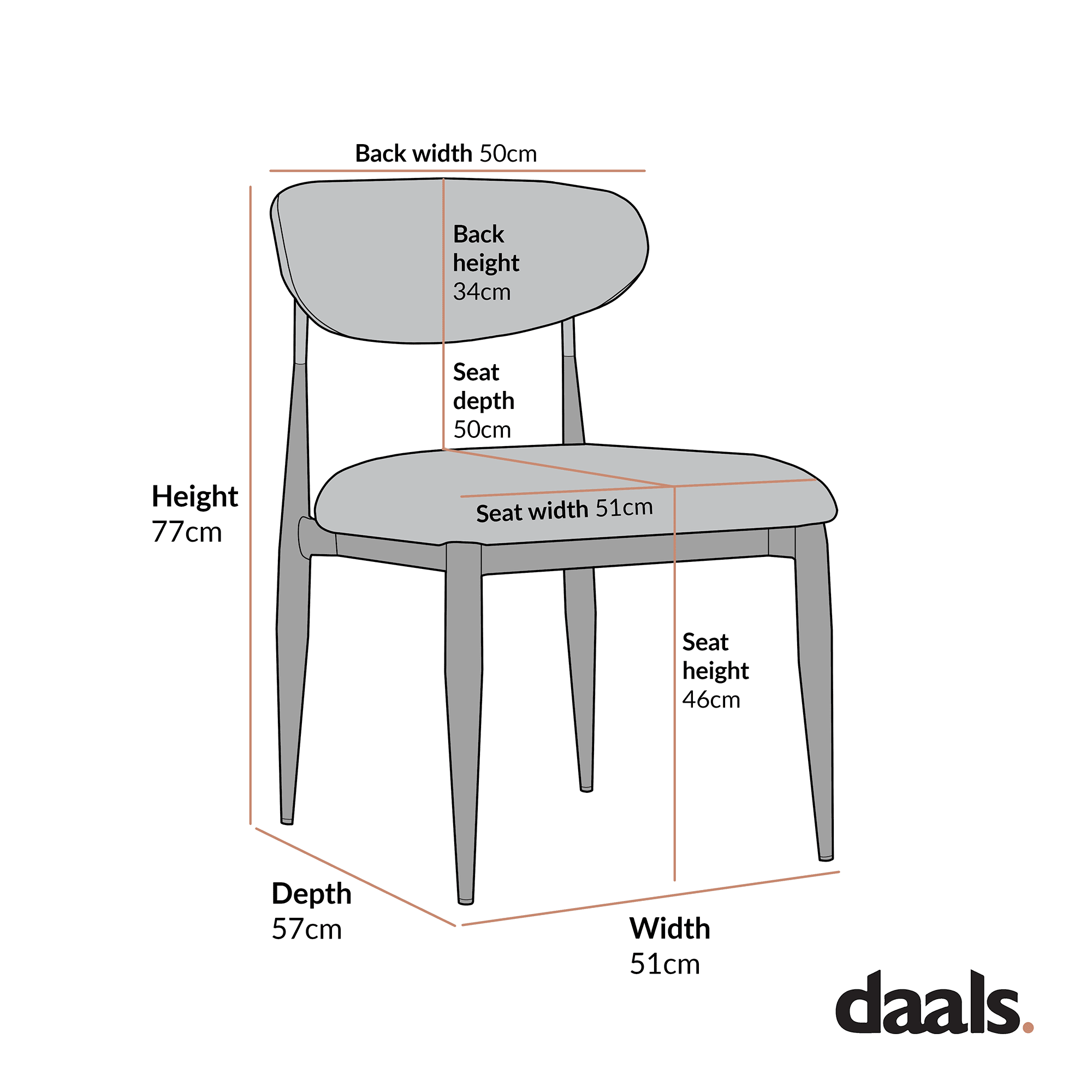 Dagmar Set of 2 Dining Chairs, Light Taupe Boucle | Silver Oak Frame - Image 10