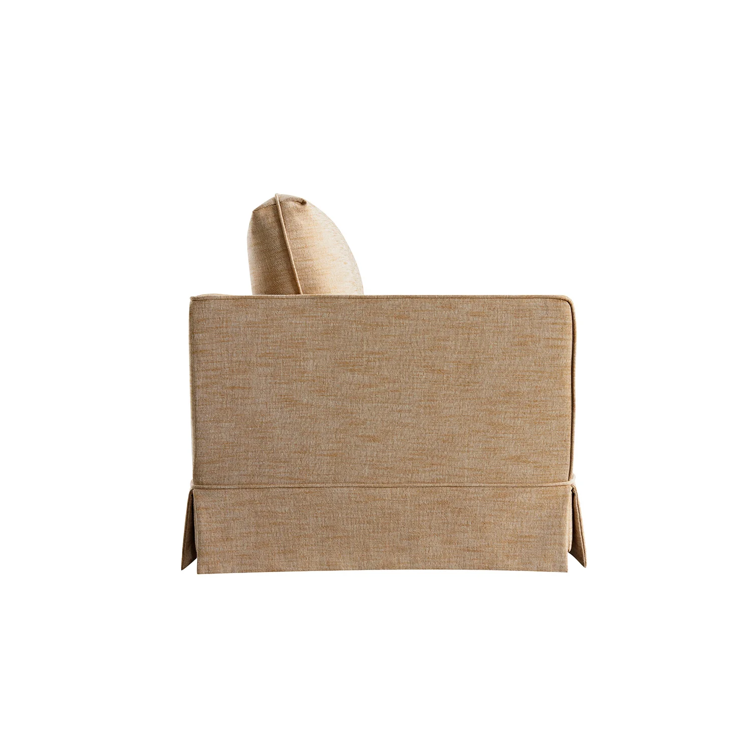 Fitz Skirted Large 3-Seater Sofa, Apricot Linen Blend - Image 12