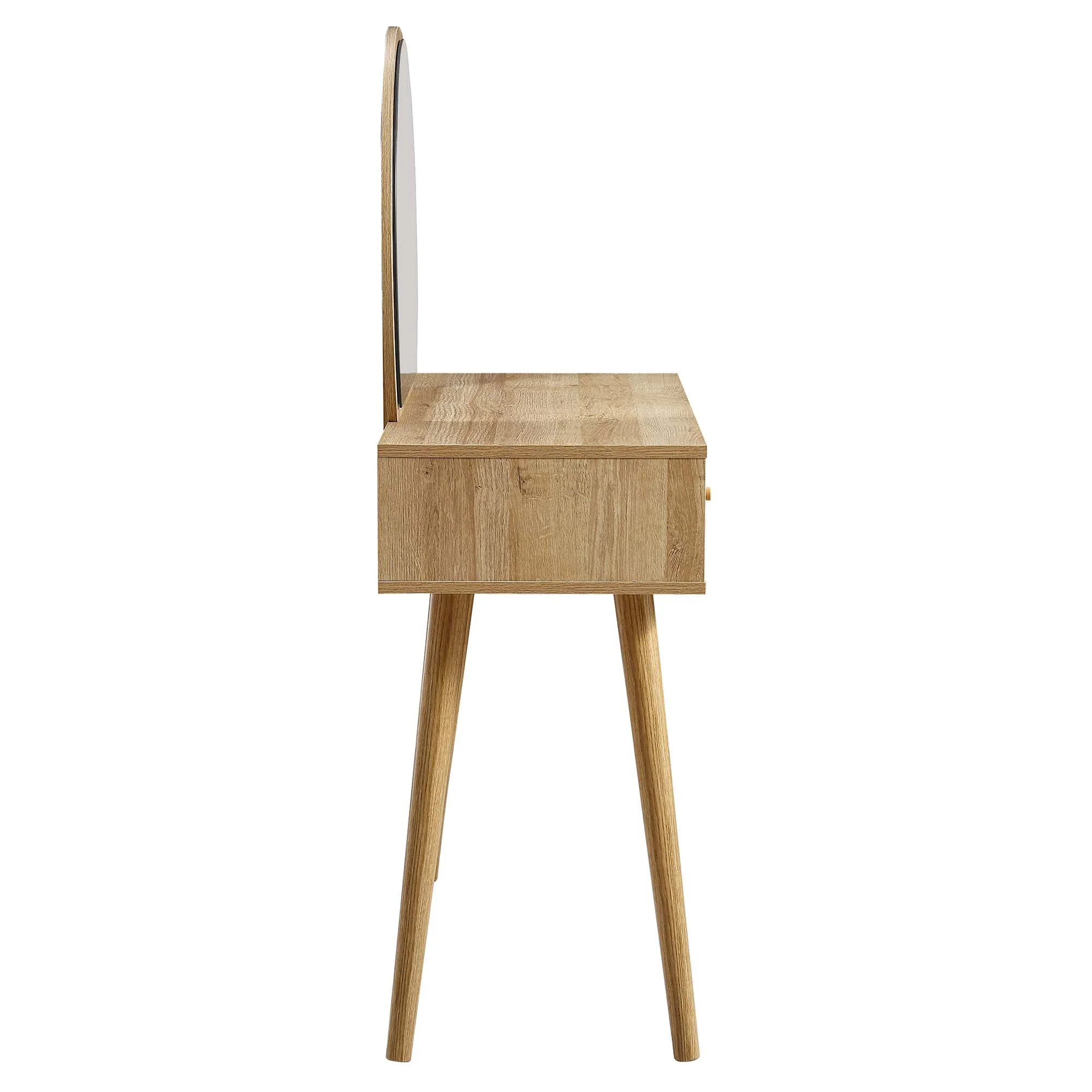 Frances Woven Rattan Dressing Table with Mirror, Natural - Image 7