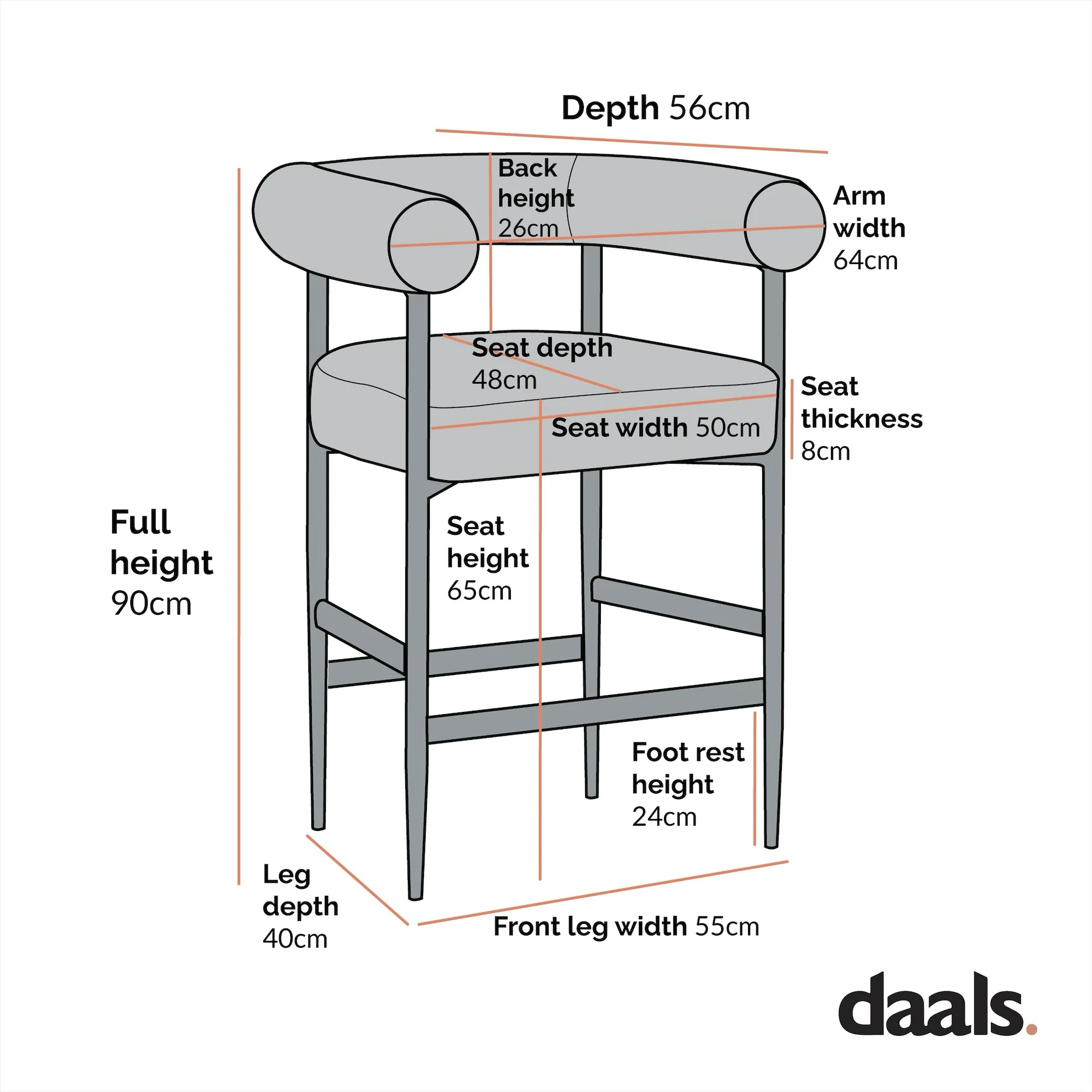 Fulbourn Beige Woven Counter Stool with Natural Wood Effect Legs - Image 5