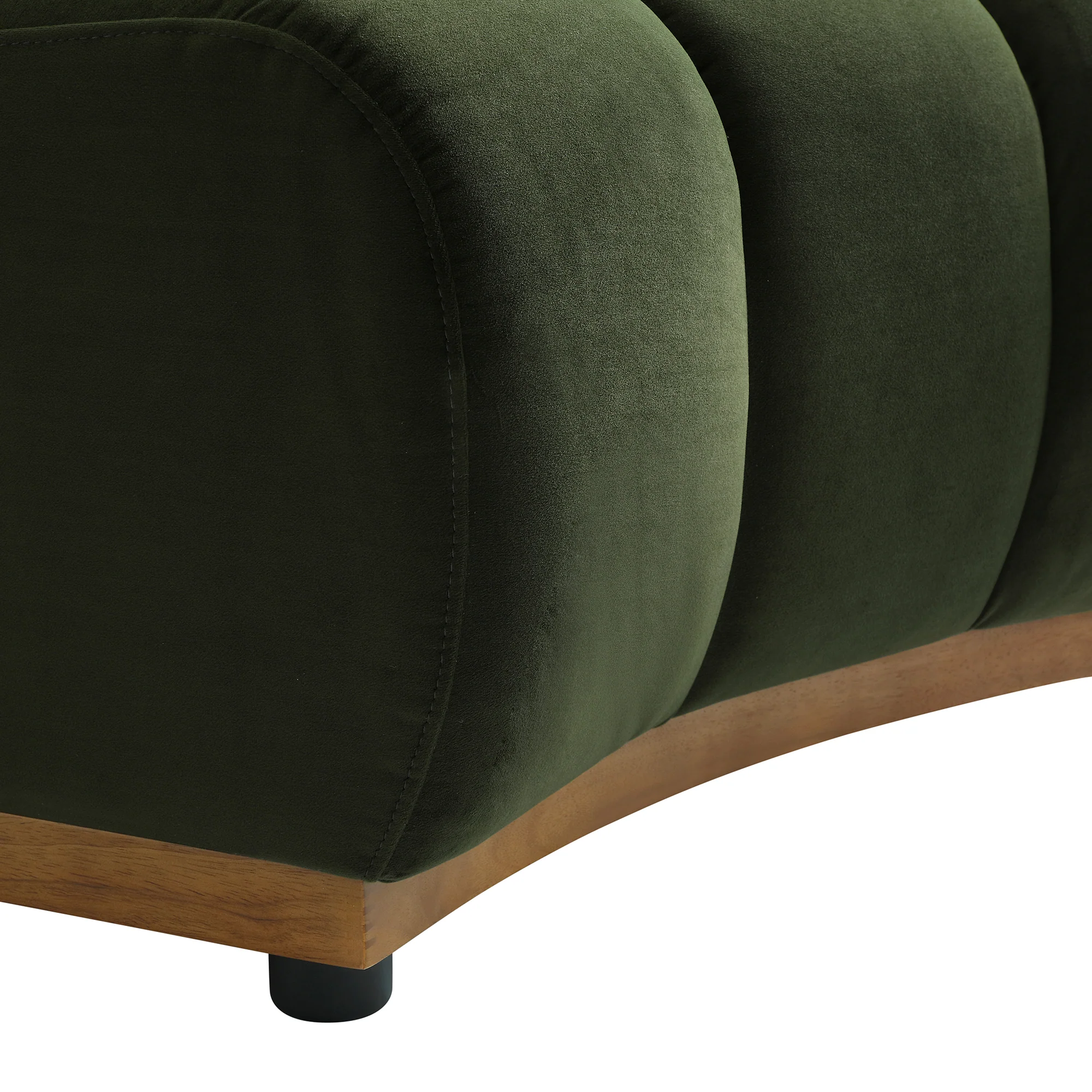 Granvia Moss Green Velvet Modular Sofa, 3-Seater Corner Sofa - Image 12