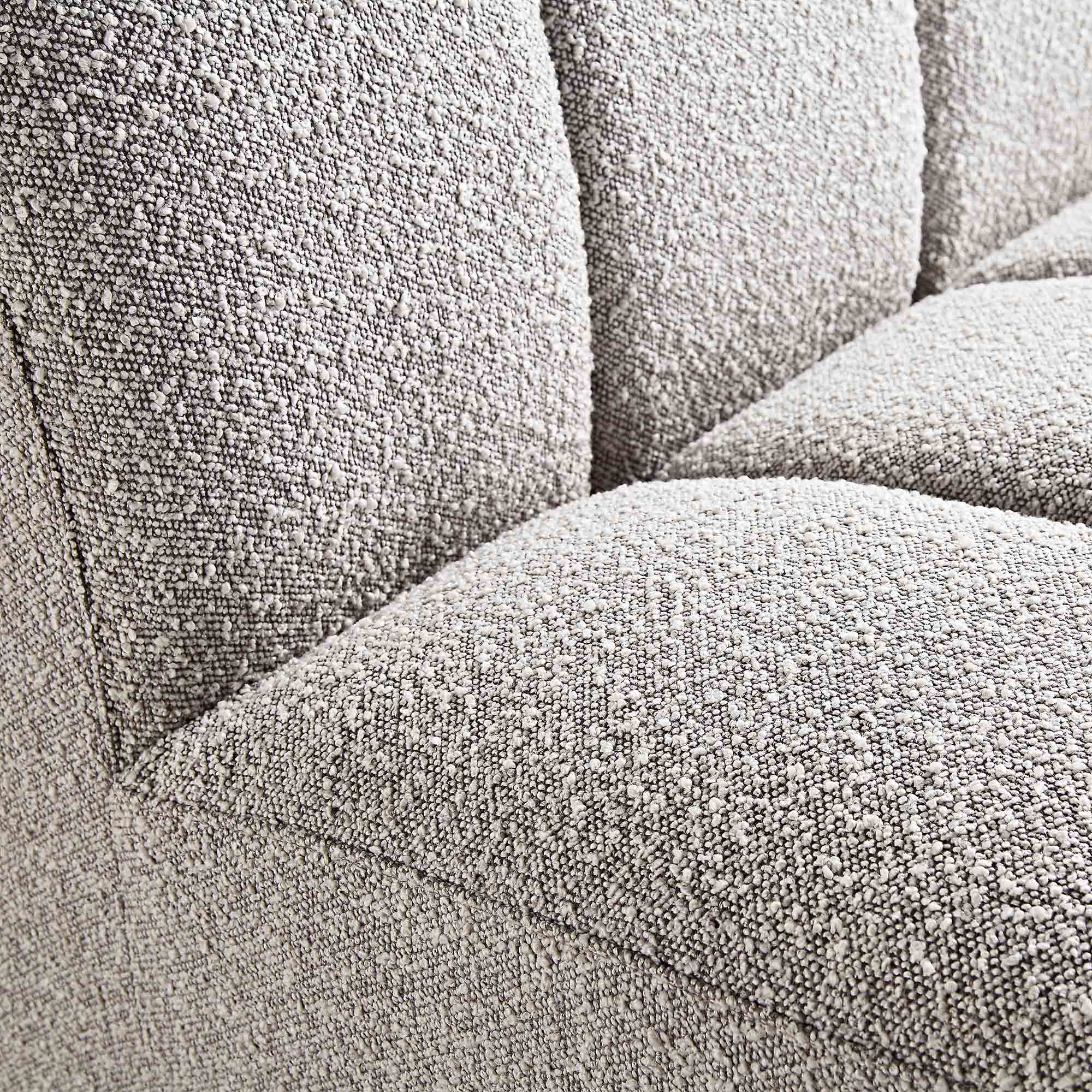 Granvia Taupe Boucle Modular Sofa, 4-Seater Half Circle Sofa - Image 10