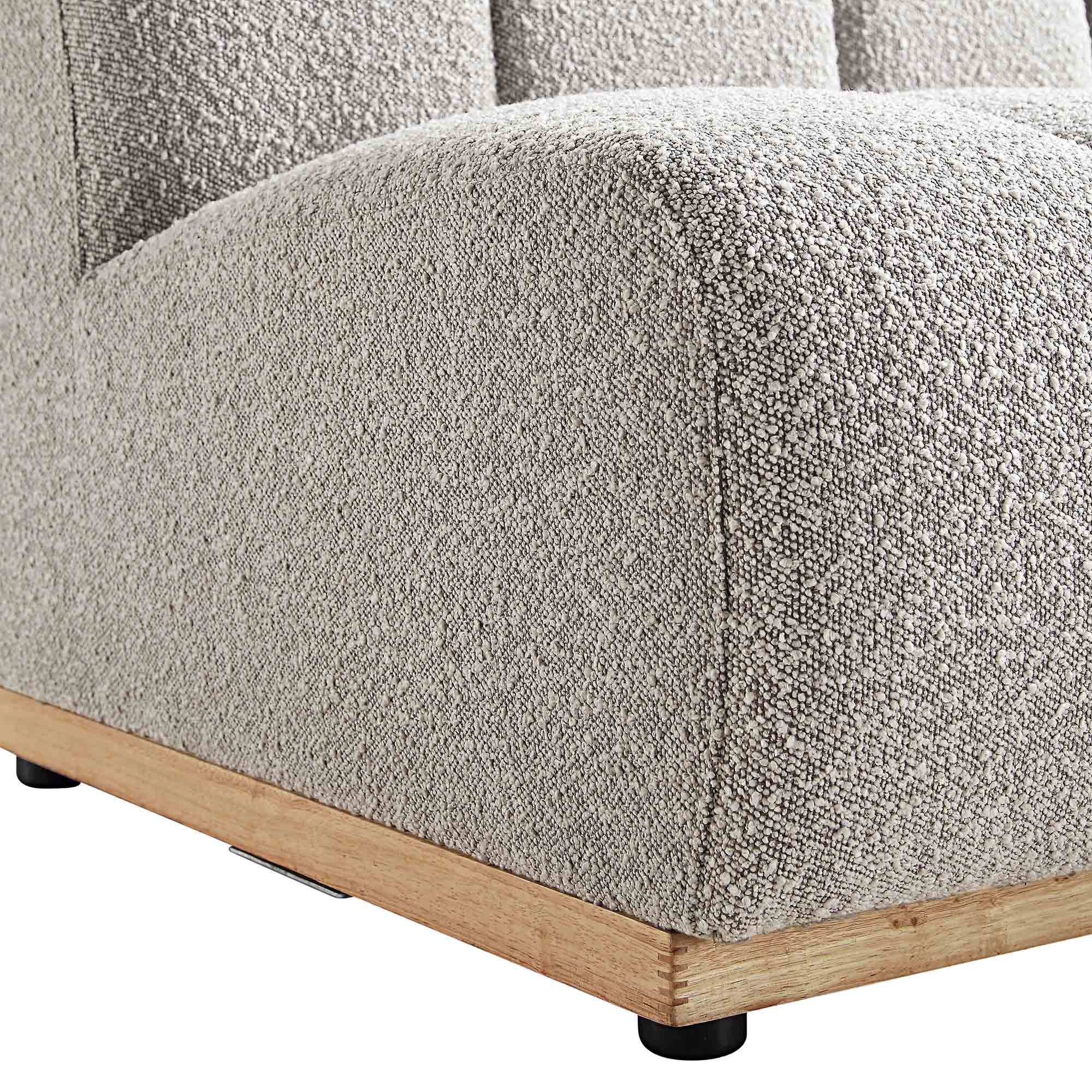 Granvia Taupe Boucle Modular Sofa, 4-Seater Half Circle Sofa - Image 11