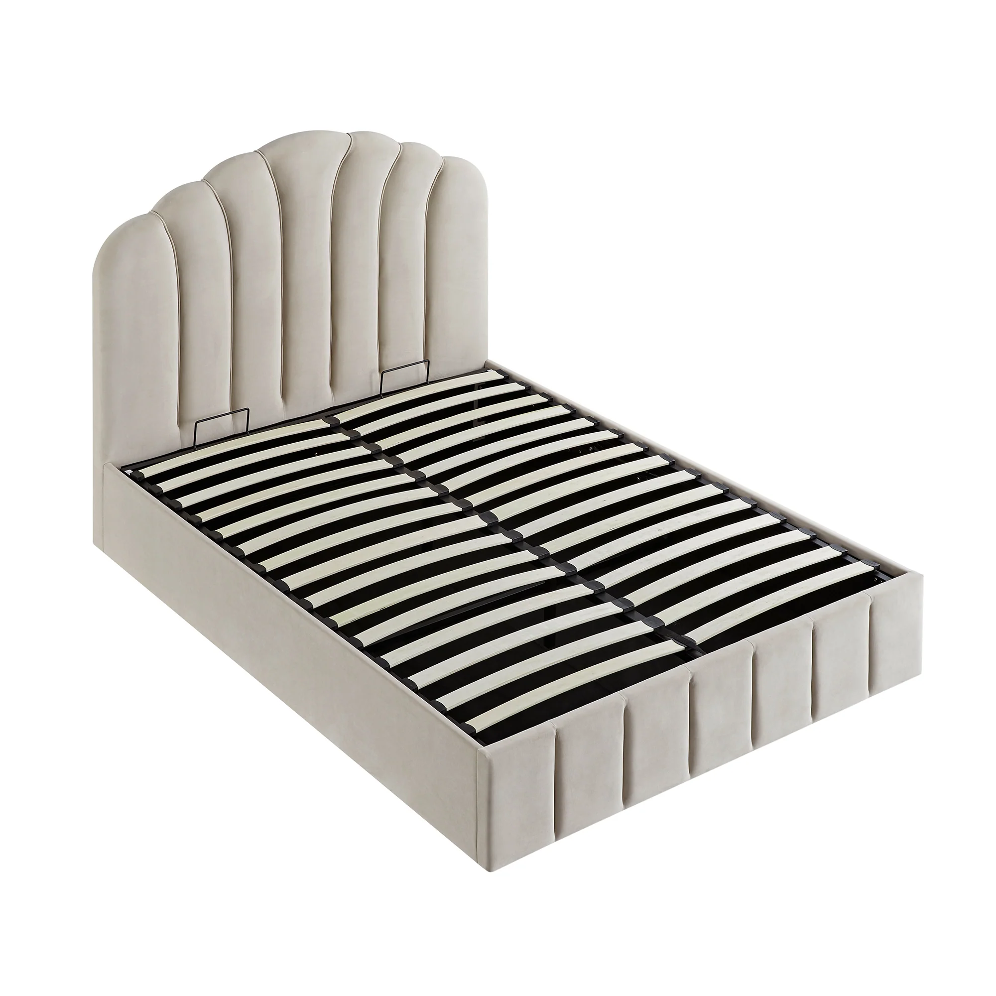 Hana Ottoman Storage Bed, Warm Stone Velvet - Image 11
