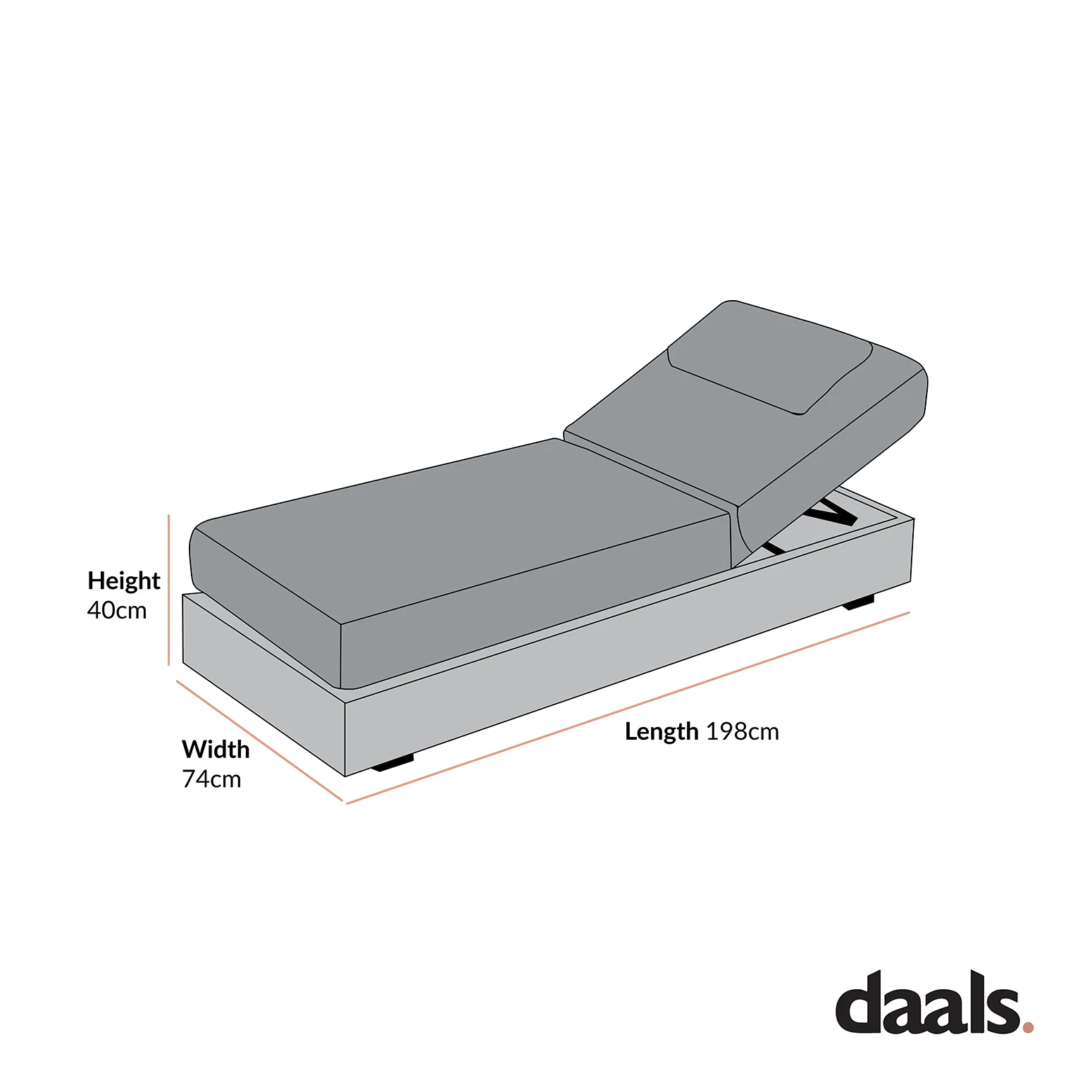 Jardin Aluminium Outdoor Sun Lounger, Pumice - Image 4