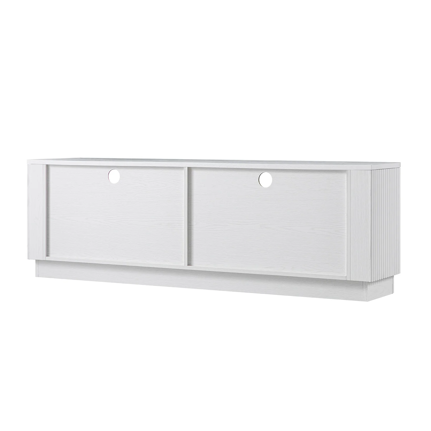 Maru 162cm TV Unit with Drawers, Washed White - Image 11
