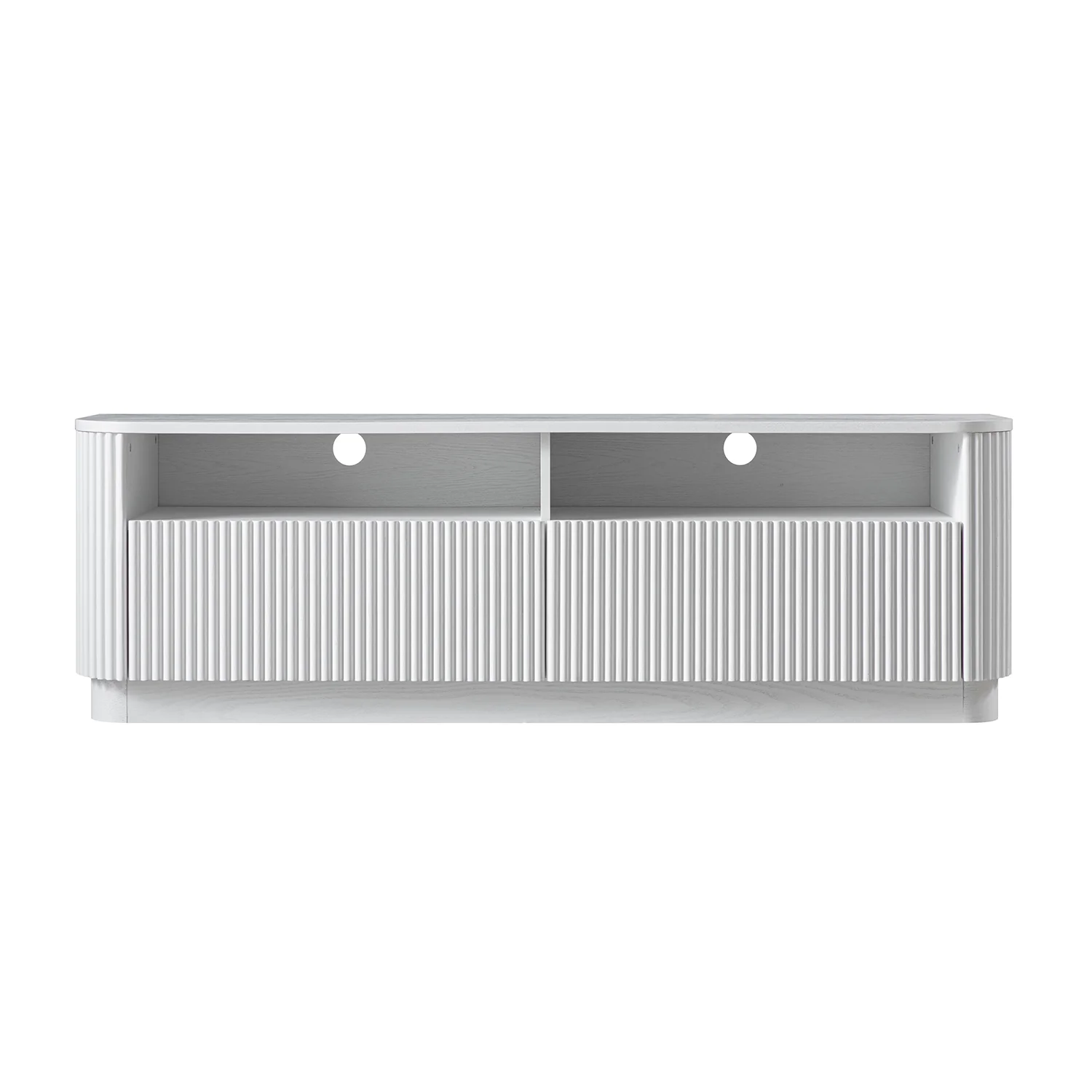 Maru 162cm TV Unit with Drawers, Washed White - Image 6