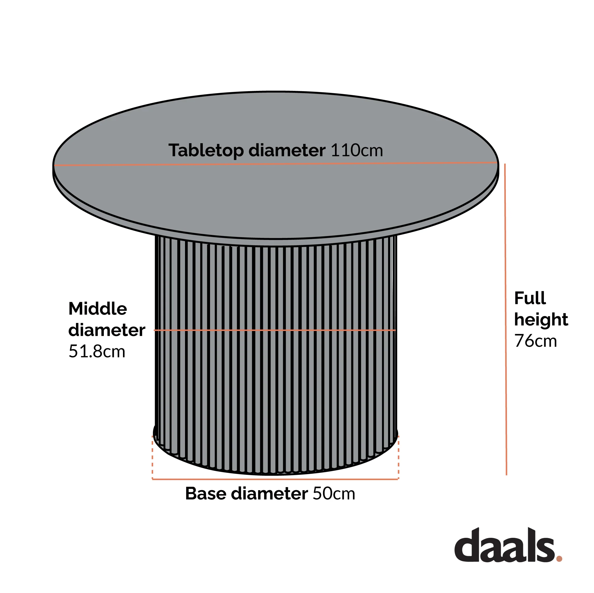 Maru Ceramic Top Silver Oak Pedestal Round Dining Table - Image 5