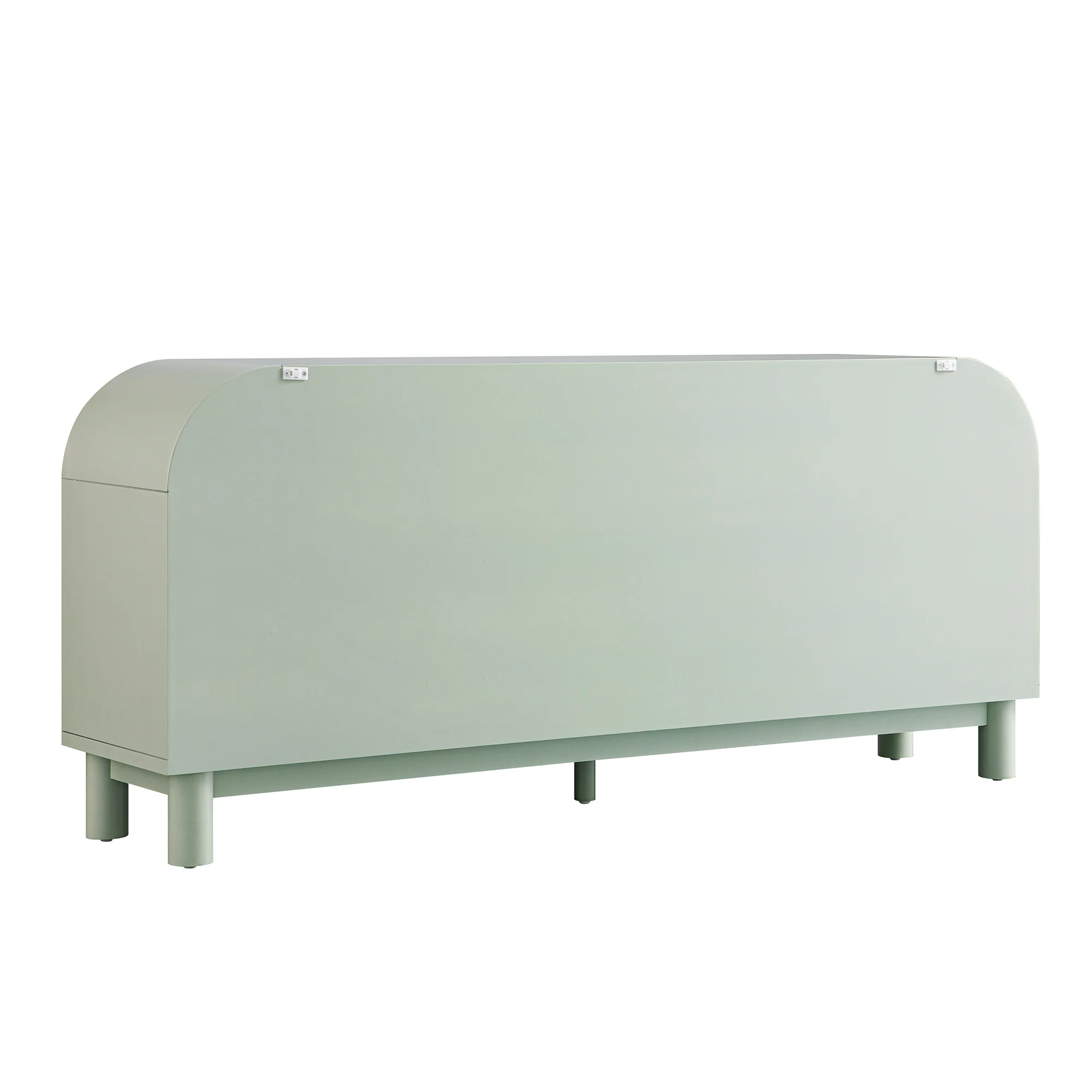 Maude Wide 3-Drawer Sideboard, Muted Pistachio Ash with Raffia - Image 14