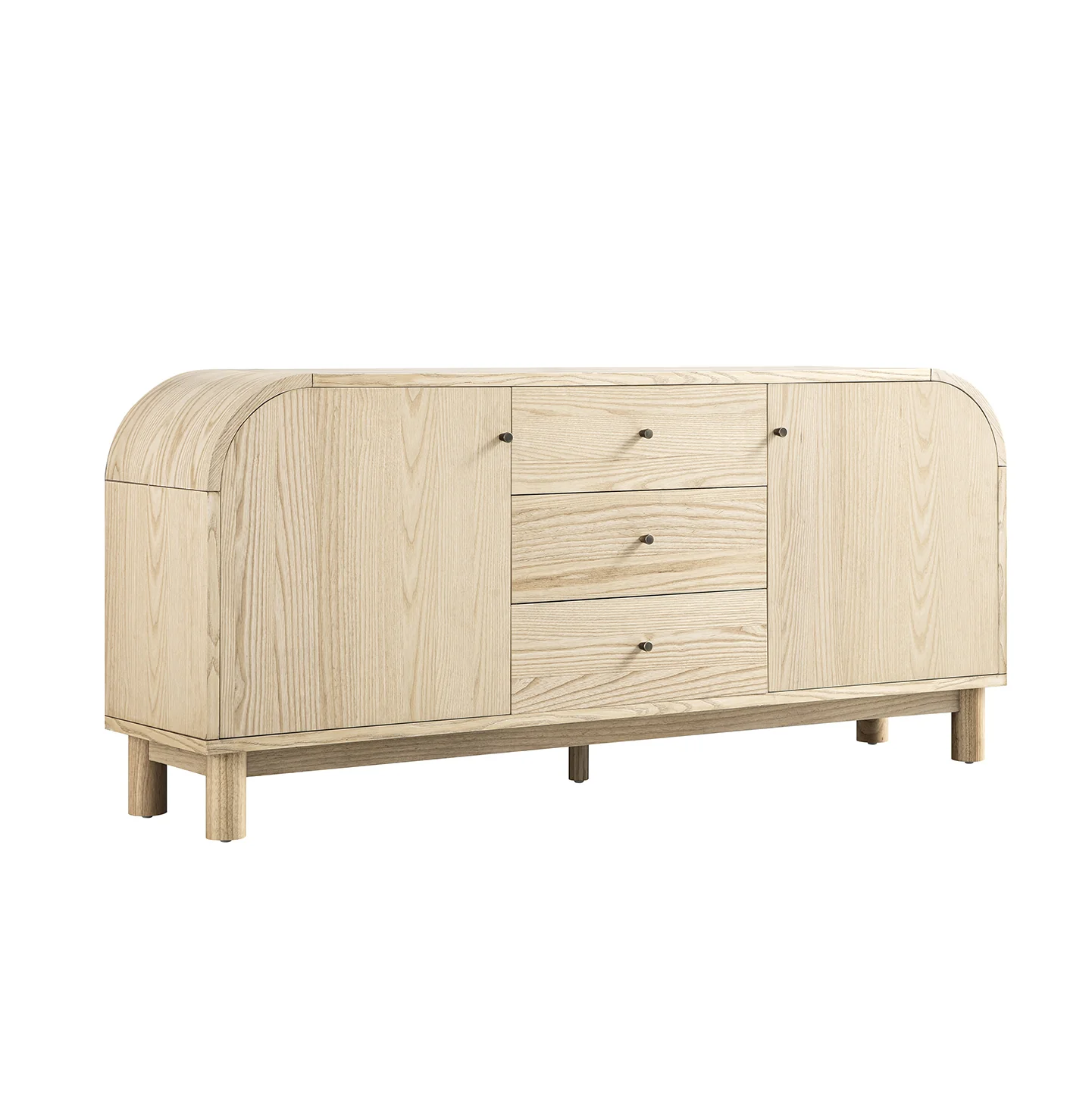 Maude Wide 3-Drawer Sideboard, Natural Ash - Image 8