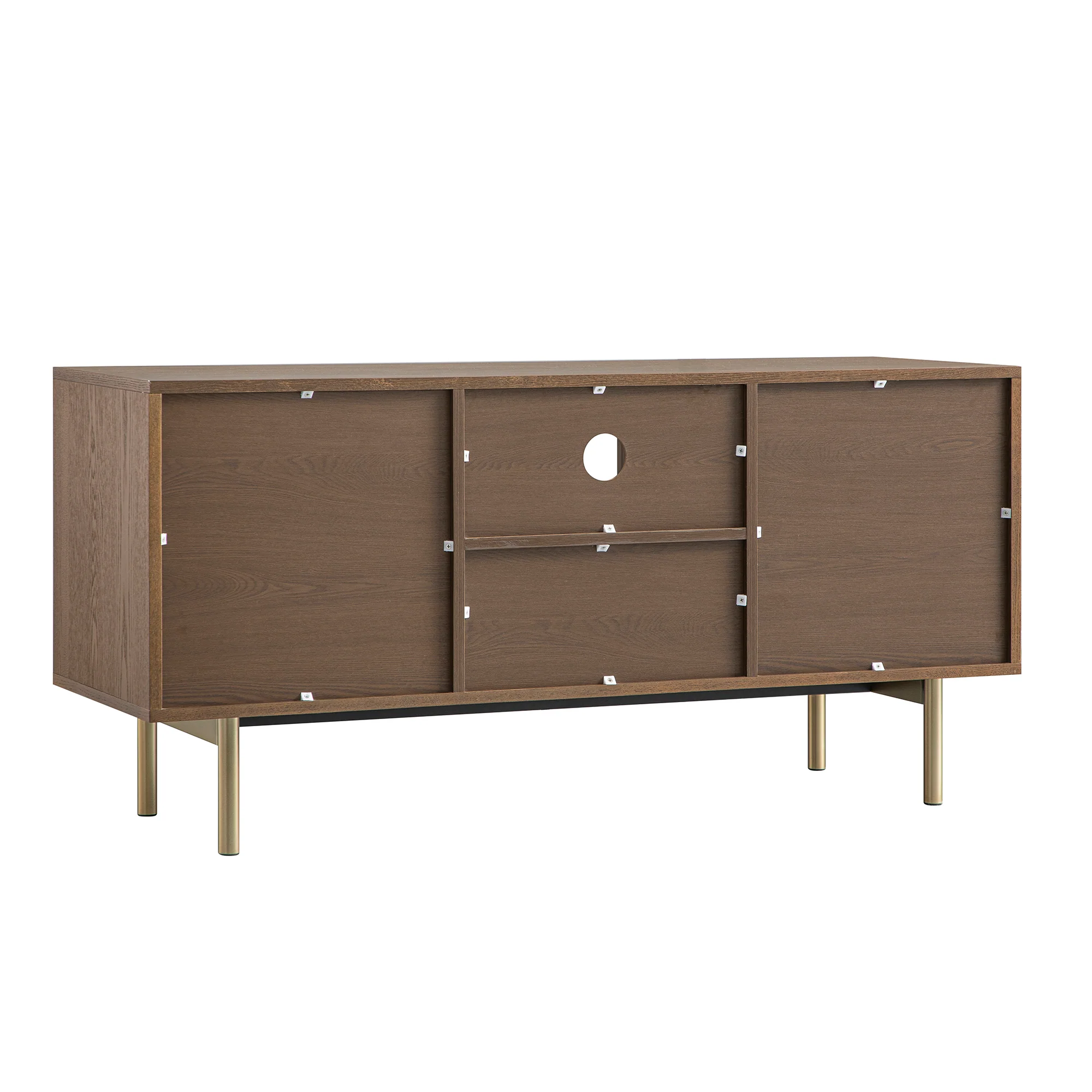 Richmond Ridged 120cm Wide TV Media Unit, Dark Ash - Image 14