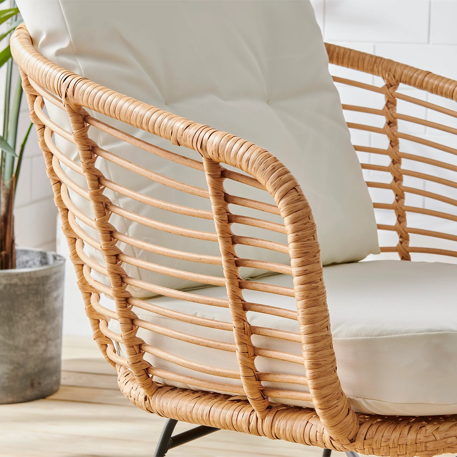 St Loy Natural 4 Seater Rattan Sofa set - Image 7